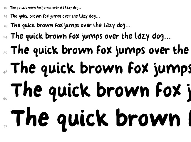 Georgina's Hand font waterfall